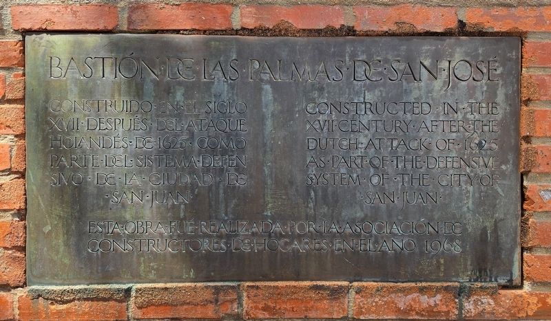 Bastión de las Palmas de San José Marker. Click for full size. Bastión de las Palmas de San José Marker image. Click for full size.