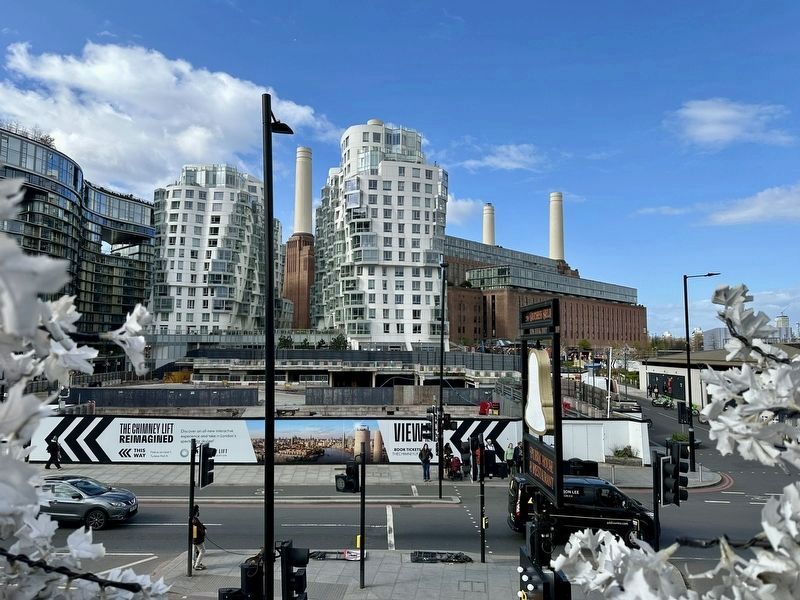View of Battersea Power Plant from the balcony. Click for full size. View of Battersea Power Plant from the balcony image. Click for full size.