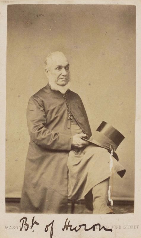 The Rt. Rev. Benjamin Cronyn, First Bishop of Huron, ca 1860 image. Click for full size.
