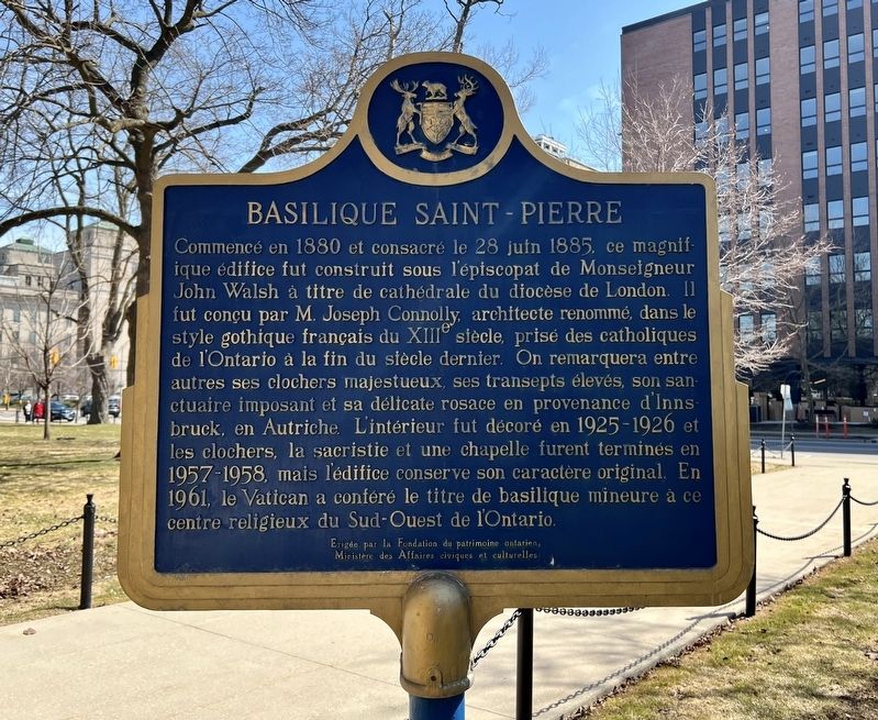 Basilique Saint-Pierre side of marker image. Click for full size.