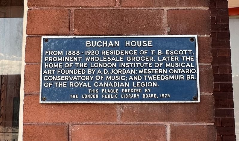 Buchan House Marker image. Click for full size.