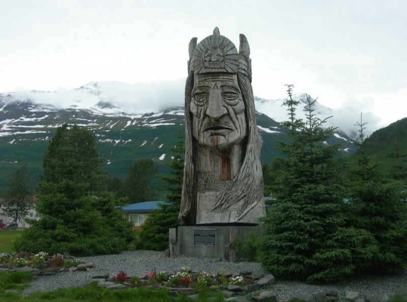 Trail of the Whispering Giants Sculpture & Marker. Click for full size. Trail of the Whispering Giants Sculpture & Marker image. Click for full size.