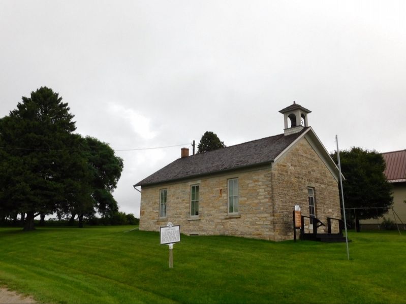 Locust School & Marker image. Click for full size.
