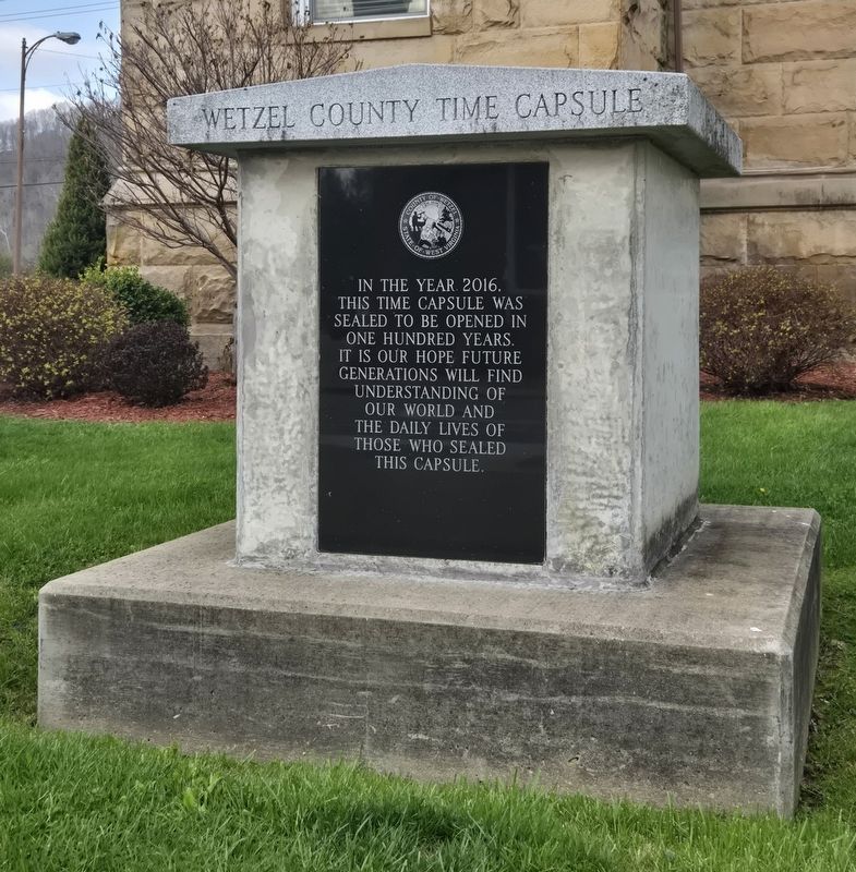 Wetzel County Time Capsule Marker. Click for full size. Wetzel County Time Capsule Marker image. Click for full size.