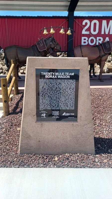 Twenty-Mule Team Borax Wagon Marker image. Click for full size.