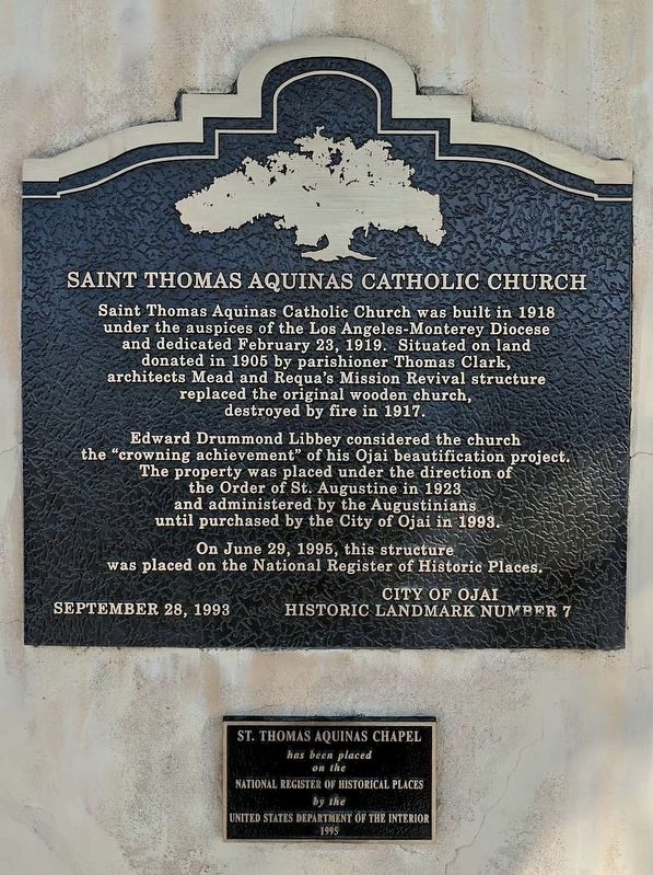 Saint Thomas Aquinas Catholic Church Marker. Click for full size. Saint Thomas Aquinas Catholic Church Marker image. Click for full size.
