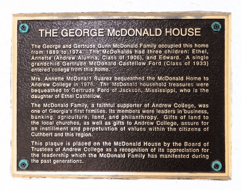 The George McDonald House Marker image. Click for full size.