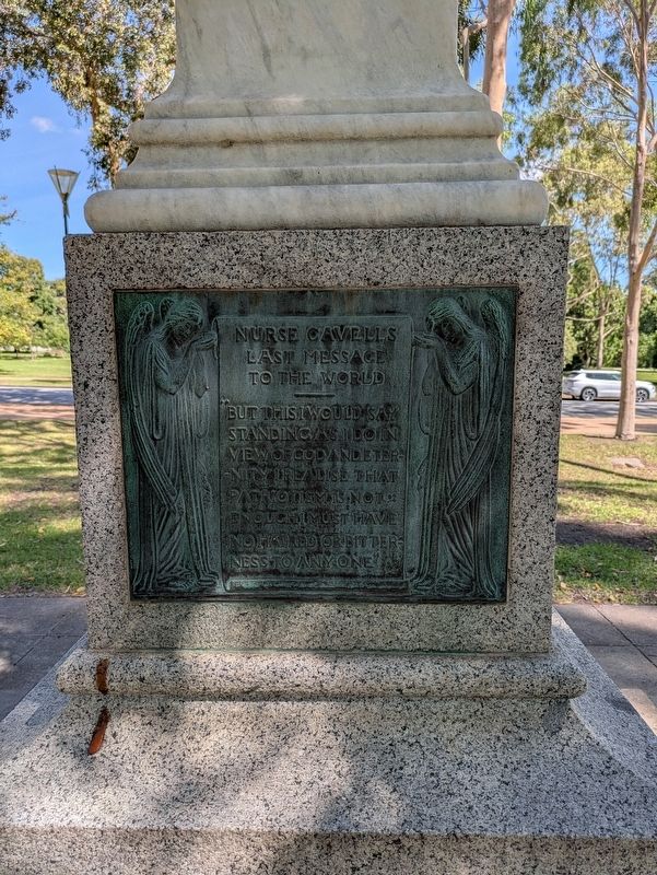 Edith Cavell as a Nurse - Left of Marker. Click for full size. Edith Cavell as a Nurse - Left of Marker image. Click for full size.