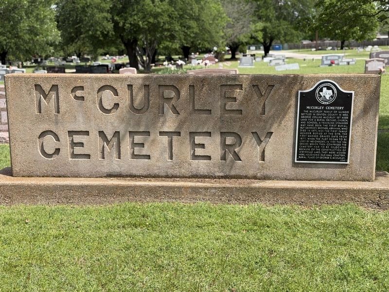 McCurley Cemetery Marker. Click for full size. McCurley Cemetery Marker image. Click for full size.