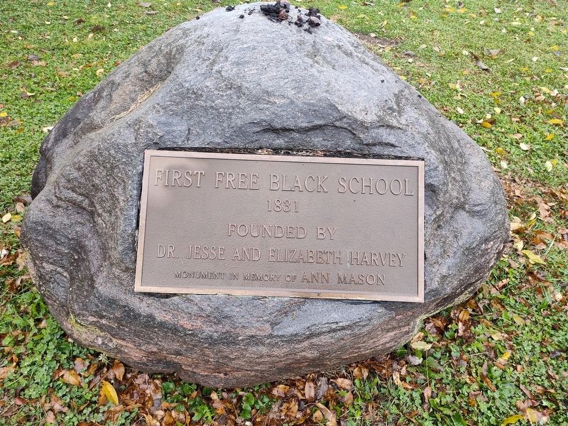 First Free Black School Marker image. Click for full size.