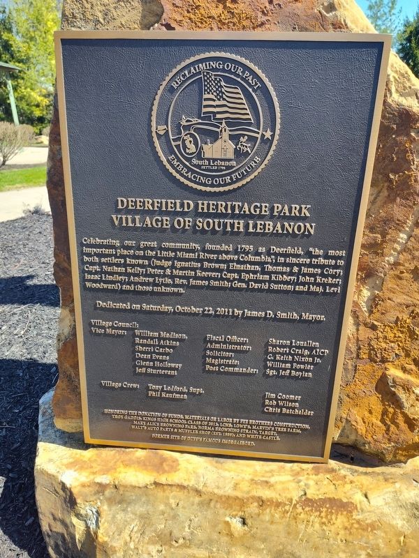 Deerfield Heritage Park Marker. Click for full size. Deerfield Heritage Park Marker image. Click for full size.