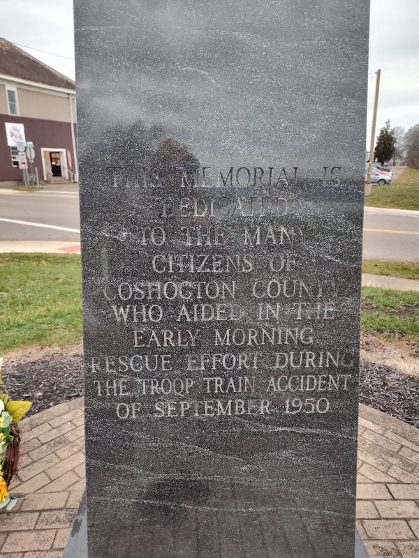 Troop Train Accident Memorial Marker image. Click for full size.