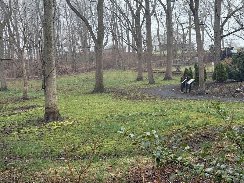 Historic Woodlot & Markers from Sea Street. Click for full size. Historic Woodlot & Markers from Sea Street image. Click for full size.