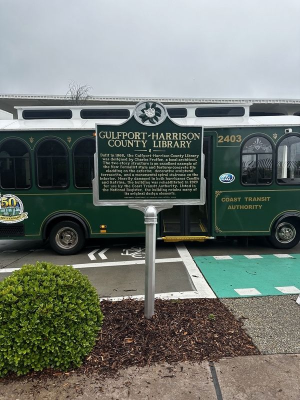 Gulfport - Harrison County Library Marker. Click for full size. Gulfport - Harrison County Library Marker image. Click for full size.