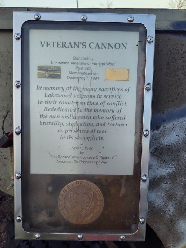 Veteran's Cannon Marker image. Click for full size.