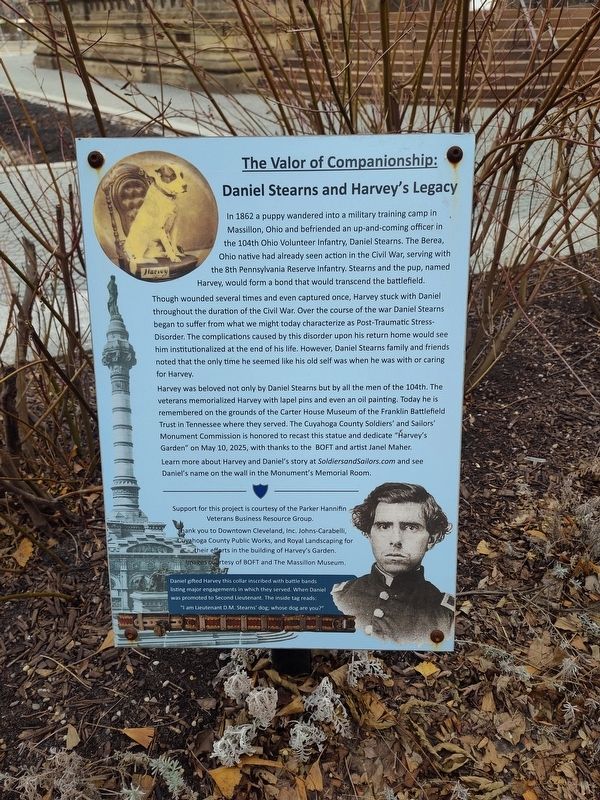 The Valor of Companionship: Daniel Stearns and Harvey's Legacy Marker. Click for full size. The Valor of Companionship: Daniel Stearns and Harvey's Legacy Marker image. Click for full size.