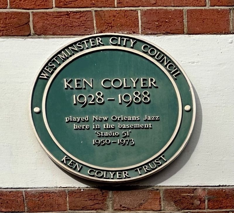 Ken Colyer Marker. Click for full size. Ken Colyer Marker image. Click for full size.