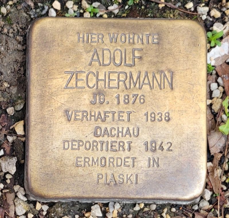 Adolf Zechermann Marker. Click for full size. Adolf Zechermann Marker image. Click for full size.