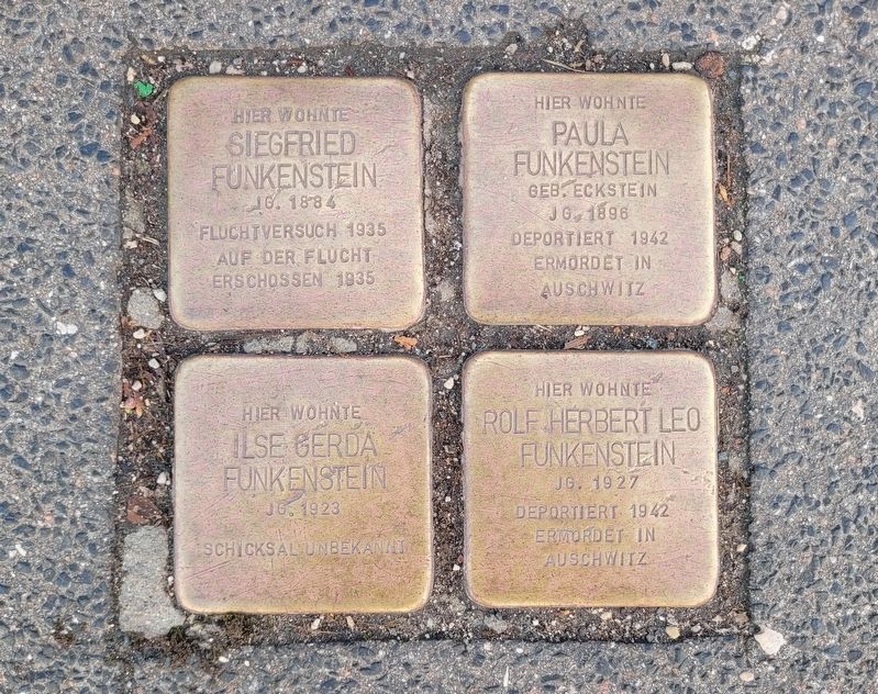 Paula Funkenstein Marker. Click for full size. Paula Funkenstein Marker image. Click for full size.
