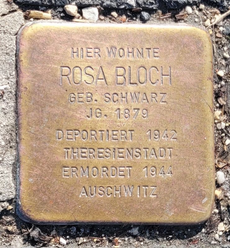 Rosa Bloch Marker. Click for full size. Rosa Bloch Marker image. Click for full size.