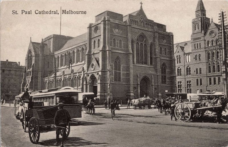 St Paul Cathedral, Melbourne (pre-spires) image. Click for full size.