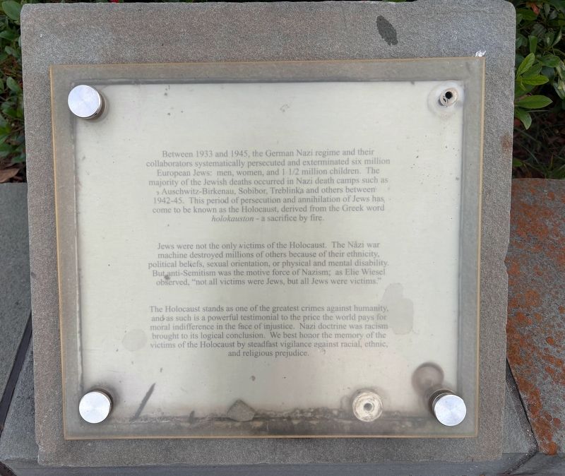 The Holocaust Marker. Click for full size. The Holocaust Marker image. Click for full size.