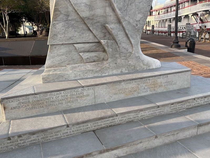 Monument to the Immigrant sponsors image. Click for full size.