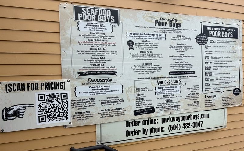 Parkway Bakery & Tavern Marker image. Click for full size.