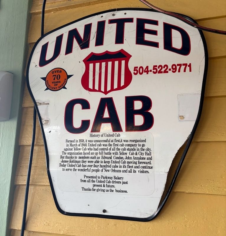 History of United Cab Marker. Click for full size. History of United Cab Marker image. Click for full size.
