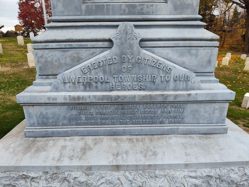 East Liverpool Civil War Memorial. Click for full size. East Liverpool Civil War Memorial image. Click for full size.
