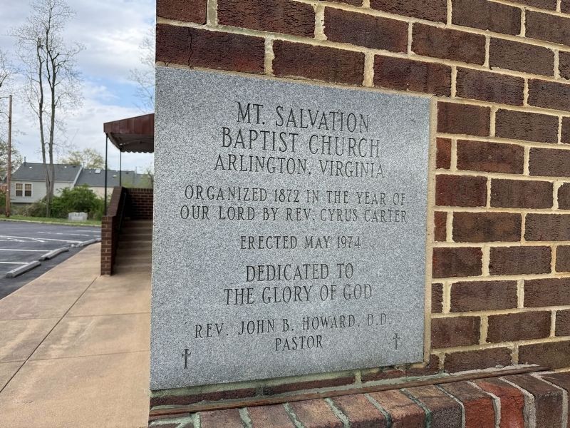 Mt. Salvation Baptist Church Marker. Click for full size. Mt. Salvation Baptist Church Marker image. Click for full size.