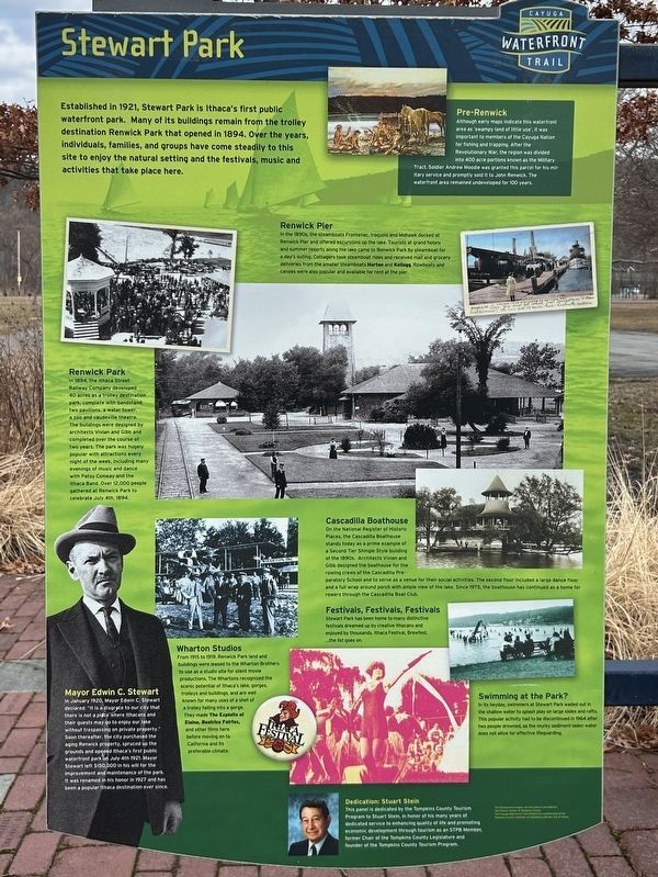 Stewart Park Marker. Click for full size. Stewart Park Marker image. Click for full size.