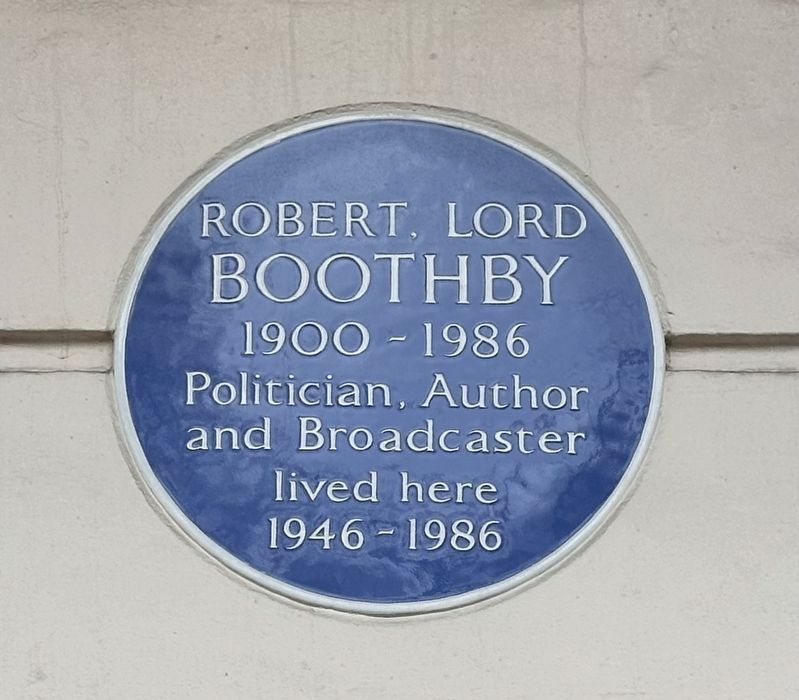 Robert, Lord Boothby Marker. Click for full size. Robert, Lord Boothby Marker image. Click for full size.