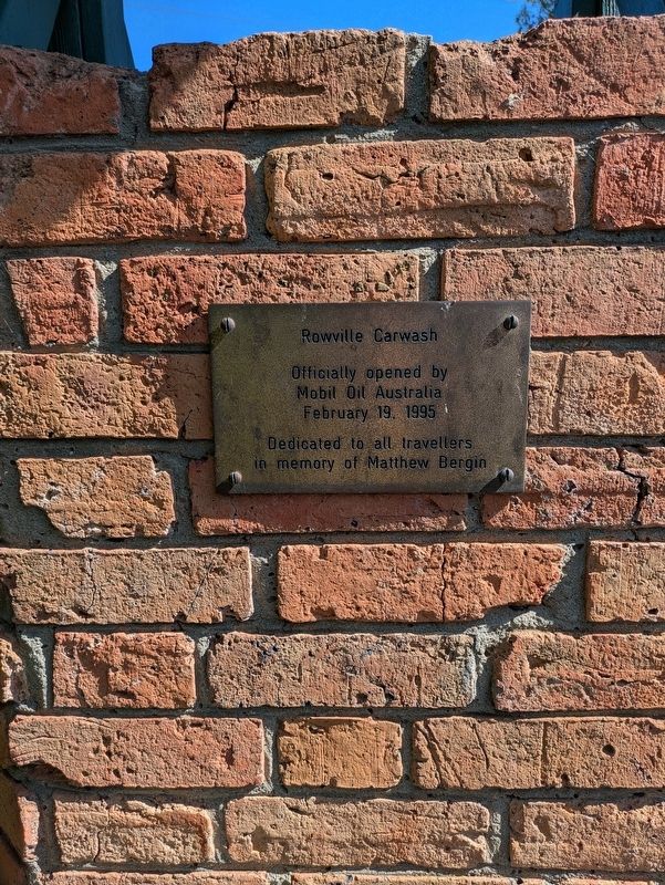 Rowville Carwash Marker. Click for full size. Rowville Carwash Marker image. Click for full size.