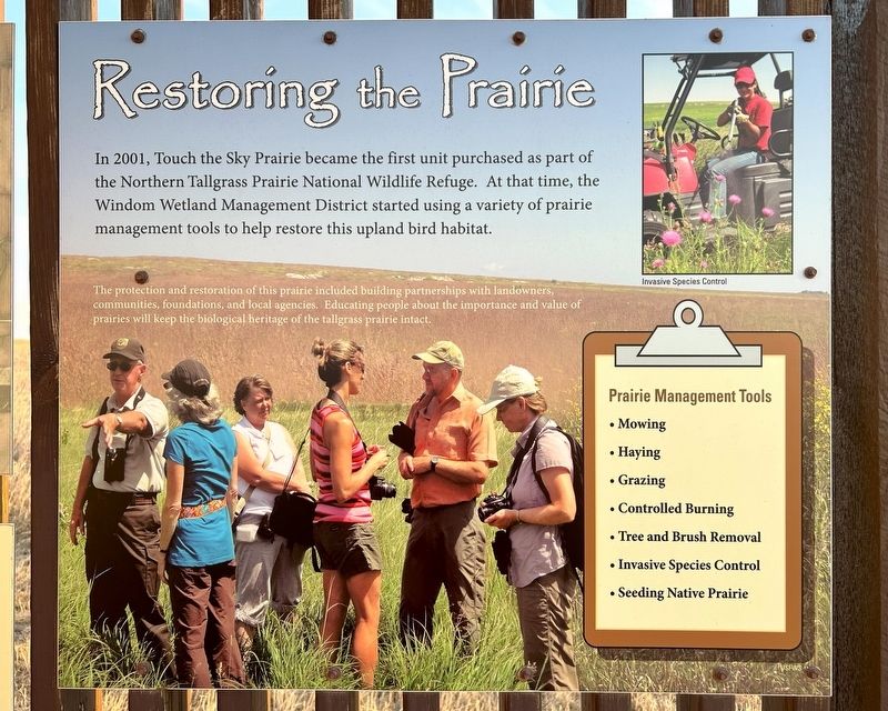 Restoring the Prairie Marker image. Click for full size.