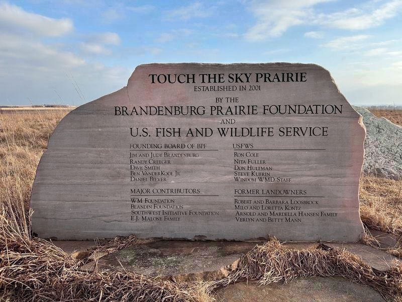 Touch the Sky Prairie Stone Marker. Click for full size. Touch the Sky Prairie Stone Marker image. Click for full size.