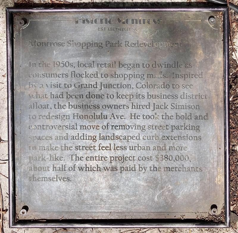 Montrose Shopping Park Marker image. Click for full size.