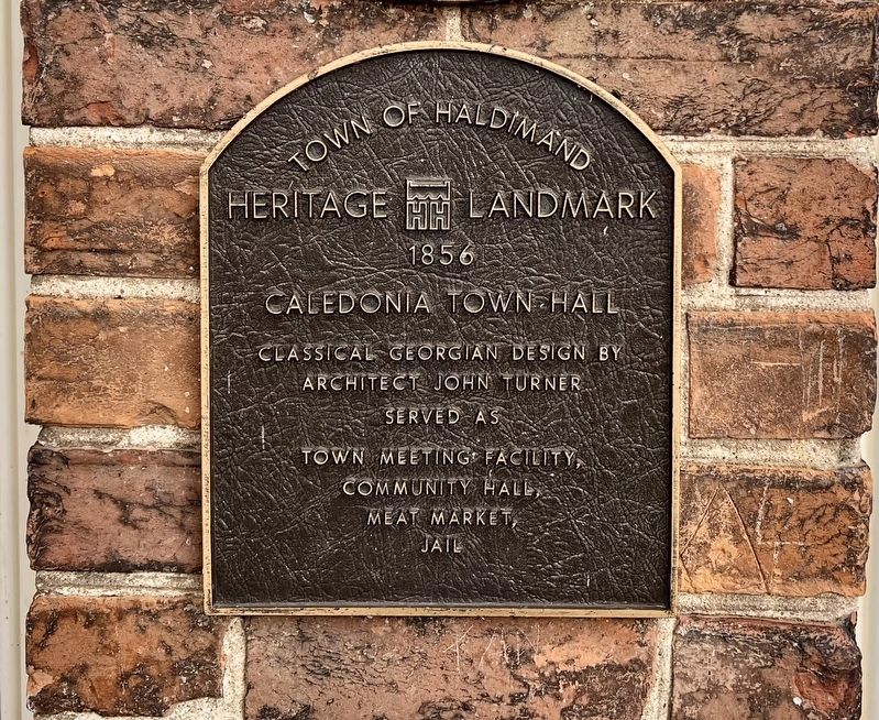 Caledonia Town Hall Marker. Click for full size. Caledonia Town Hall Marker image. Click for full size.