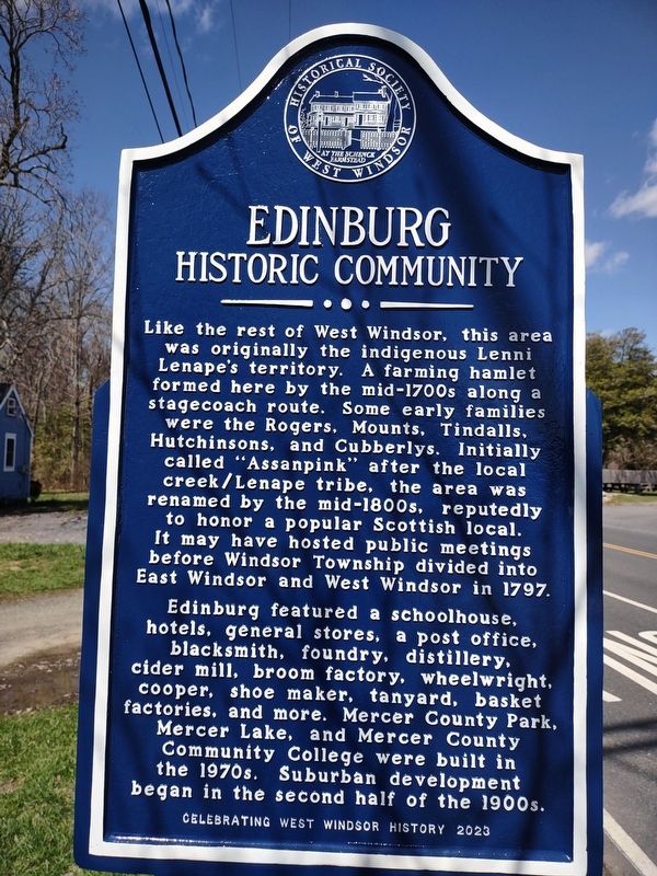 Edinburg Historic Community Marker image. Click for full size.