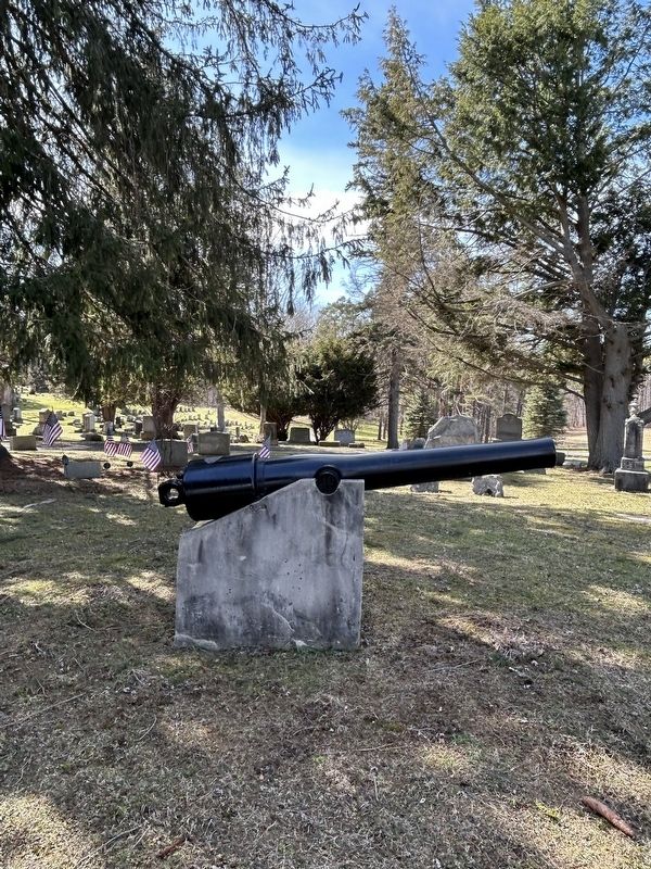 Groton Rural Cemetery Veterans Memorial - Marker Is On The Concrete Base At The Rear Of The Cannon. Click for full size. Groton Rural Cemetery Veterans Memorial - Marker Is On The Concrete Base At The Rear Of The Cannon image. Click for full size.