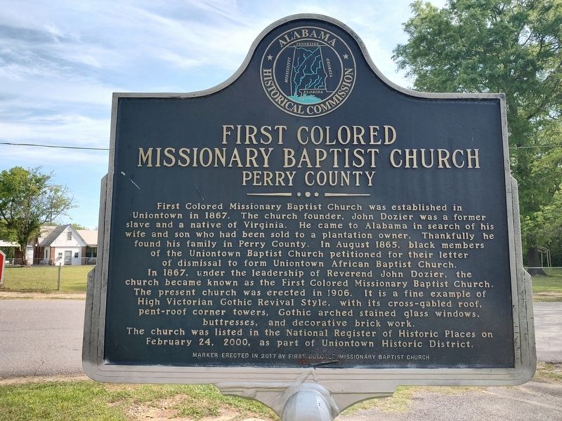 First Colored Missionary Baptist Church Marker. Click for full size. First Colored Missionary Baptist Church Marker image. Click for full size.