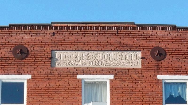 Biggers and Johnston Building Nameplate image. Click for full size.