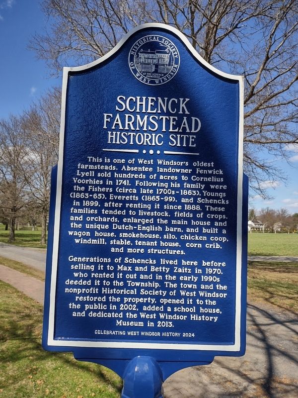 Schenck Farmstead Historic Site Marker image. Click for full size.