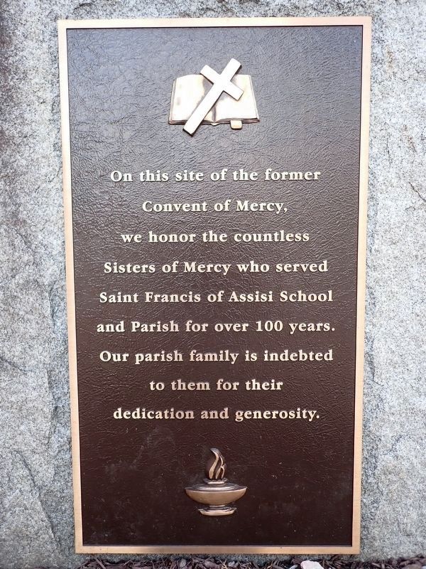 Site of Convent of Mercy Marker image. Click for full size.