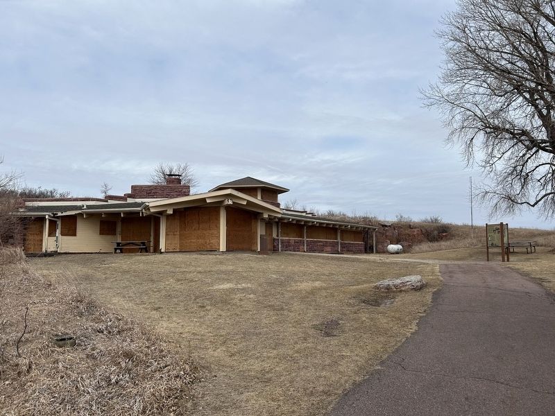 Blue Mounds State Park Interpretive Center & Marker. Click for full size. Blue Mounds State Park Interpretive Center & Marker image. Click for full size.