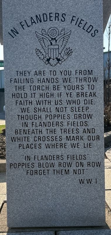 In Flanders Fields Marker. Click for full size. In Flanders Fields Marker image. Click for full size.