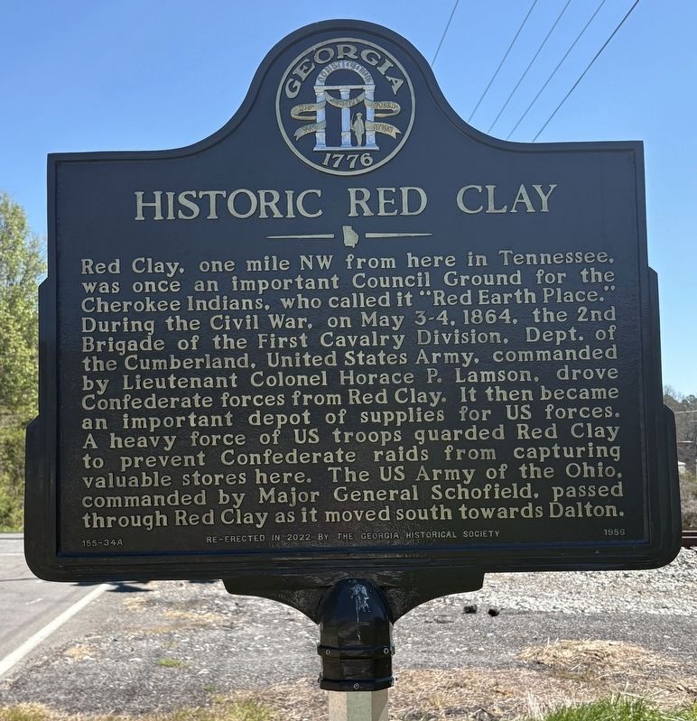 Historic Red Clay Marker. Click for full size. Historic Red Clay Marker image. Click for full size.