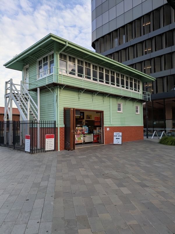 Ringwood Signal Box - now Cafe image. Click for full size.
