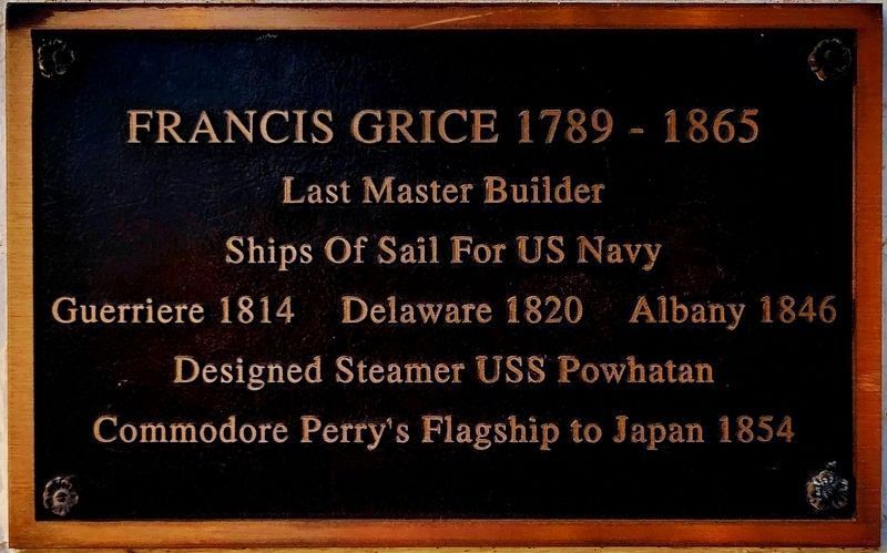 Francis Grice 1789 - 1865 Marker image. Click for full size.