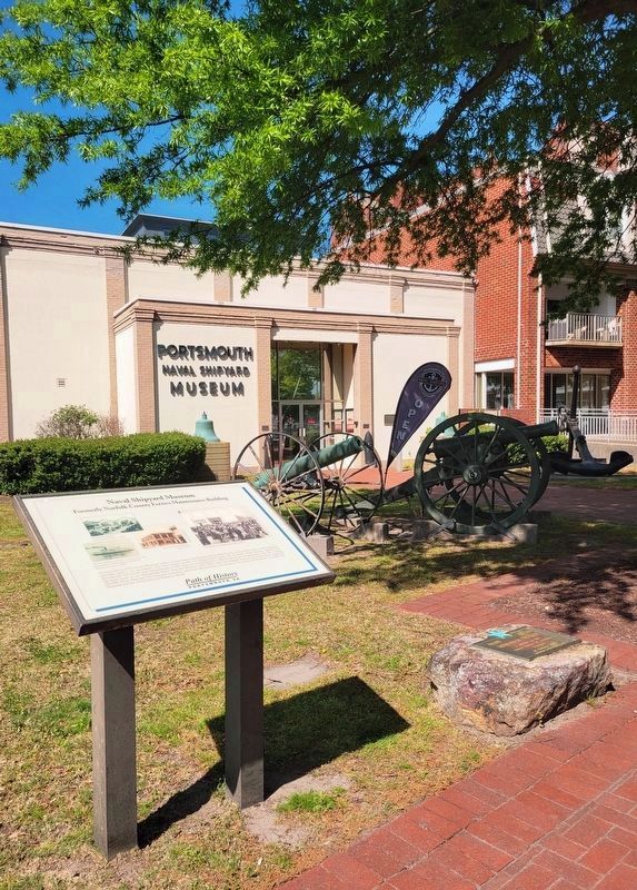 Naval Shipyard Museum Marker. Click for full size. Naval Shipyard Museum Marker image. Click for full size.